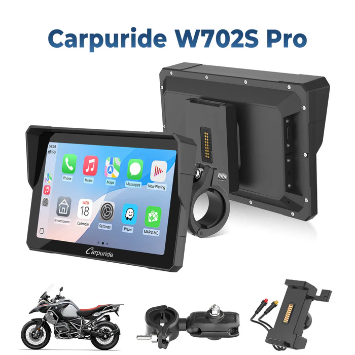 Carpuride W702S Pro universal motorcycle CarPlay screen